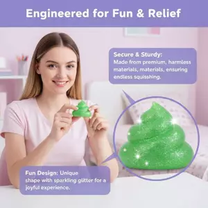 MJnmc Dễ Thương Lấp Lánh Poop Bóp Đồ Chơi Đàn Hồi Mềm Mại Hoạt Hình Giảm Căng Thẳng Đồ Chơi Cho Trẻ Em Du Lịch Di Động Chơi Quà Tặng Mới