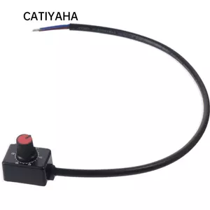 Bộ điều chỉnh độ sáng thụ động điện áp thấp CATIYAHA, Bộ điều chỉnh đèn LED núm DC 0 / 1-10V màu đen bằng nhựa, Bộ điều chỉnh độ sáng đồng màu đỏ di động có công tắc thợ điện