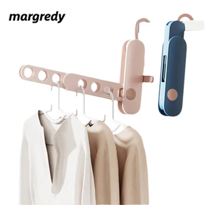 Giá phơi đồ MARGREDY, Giá may mặc du lịch có thể gập lại 7 lỗ, Thanh treo móc quần áo tiết kiệm không gian di động đa chức năng ngoài trời