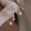 Bông tai bóng tròn khoan đầy đủ sang trọng sang trọng đa năng Phong cách mới Độc đáo Niche Clip Bông tai trang sức cao cấp thời trang VN