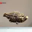 Tượng Cá Sấu Đồng Cổ Đồ Trang Trí Nhà Retro Đồng Động Vật Hình Phong Thủy Trang Trí Kinh Doanh Thủ Công VN