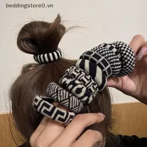 COD 5 Cái Thời Trang Và Trắng Vintage Kẹo Cao Su Lớn Dây Đàn Hồi Liền Mạch Đuôi Ngựa Giữ Hot Girl Nữ Dây Buộc Tóc MỚI
