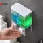 Máy ép xà phòng bằng tay không đục lỗ Treo tường Chai khử trùng dán không dấu vết Phòng tắm Hộp đựng xà phòng trong suốt VN