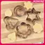 JASMINE Khuôn Nướng Bánh Khuôn Trứng Khuôn Cắt Bánh Quy Bằng Thép Không Gỉ Bánh Quy DIY Khuôn Ngôi Sao Trái Tim Hoa Cắt 3 Cái / bộ JASMINE