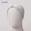 AqToCna Thời Trang Pha Lê Mặt Dây Xích Tóc Cho Nữ Tinh Tế Kim Loại Hình Học Nhiều Lớp Mỏng Đầu Dây Chuyền Trang Sức Cưới AqToCna