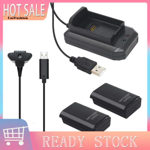 < CarFashion > Bộ sạc pin thay thế bộ điều khiển game thủ có thể sạc lại cho Xbox 360