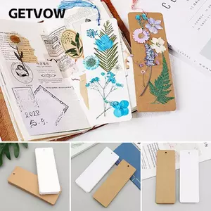 GETVOW 30 Cái / bộ Kẹp Trang Sách, Dấu Trang Giấy Kraft Cổ Điển, Sáng Tạo DIY Hình Chữ Nhật Văn Phòng Phẩm Trường Học Đồ Dùng Văn Phòng