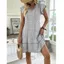 Đầm thường ngày FEDAOG, Đầm Mini xếp nếp cỡ S-3XL, Váy in họa tiết Bohemian sang trọng dành cho nữ