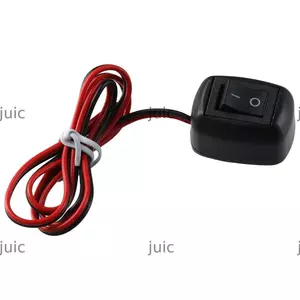 Công tắc gắn bề mặt JUIC, Công tắc nút nhấn 12V 24V ON có dây sẵn 0,6M, Lắp đặt bền bỉ Công tắc Rocker nhựa loại dán 12V / 7.5A 24V / 3.8A