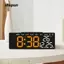 Đồng hồ treo tường điện tử SHUPUN, Đồng hồ LED kỹ thuật số treo tường ngày, Đồng hồ bàn trưng bày điều khiển bằng giọng nói đa chức năng tại nhà cho phòng ngủ