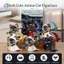 Anime Cat Cloak Bức Tượng Bộ 6 Tấm Nhựa Trang Trí Bàn Làm Việc Với Chuông Scythe