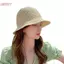 HFSHY Nữ Mùa Hè Rơm Người Cá Mũ Dệt Độc Đáo Thoáng Khí Màu Trơn Chống Nắng Mũ Đi Bộ Đường Dài Đi Xe Đạp Cắm Trại 1 Chiếc VN