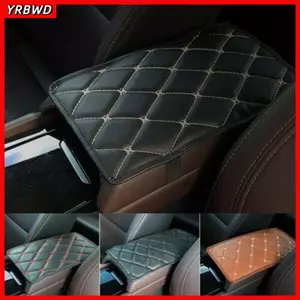 YRBWD Tay Vịn Xe Miếng Lót Da Bảo Vệ Phụ Kiện Nội Thất Hộp Điều Khiển Thảm