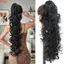 THEGIRL8B Tóc Giả Nối Dài Đuôi Ngựa Hình Móng Vuốt, Bộ Tóc Xoăn Tổng Hợp Dài, Hợp Thời Trang Với Kẹp Kẹp Giả Sóng Sâu Đuôi Ngựa Cho Nữ