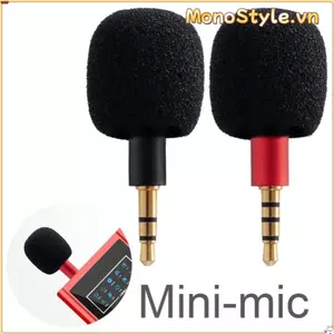 Micro Mini MONOSTYLE, Micro Mini Kim Loại 3 Cực Kim Loại, Mic Di Động 3.5 Mm Cắm Và Chạy 4 Cực Loa Micro Card Âm Thanh