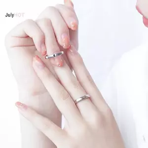 JULYHOT Thời Trang Mở Đầu Có Thể Điều Chỉnh Mặt Trăng Mặt Trời Cặp Đôi Nhẫn Cho Đám Cưới Kỷ Niệm Quà Tặng Massivedeals