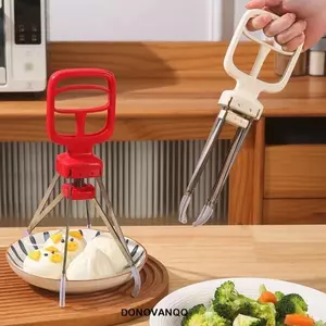 Kẹp đĩa nóng DONOVANQQ, Kẹp chống bỏng chống trượt bằng thép không gỉ, Dụng cụ nấu ăn chịu nhiệt chắc chắn chịu nhiệt đa chức năng