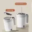Cốc khuấy tự động DONOVANQQ, 380ML có ống hút & nắp Cốc cà phê trộn điện, đáy chống trượt USB có thể sạc lại Cốc tự khuấy chống nước gia đình