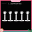 MIC _ 5 Cái Unisex Trong Suốt Mũi Tròn Tai Lip Chin Ring Stud Bar Body Piercing Trang Sức
