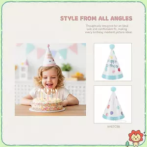 Sinh Nhật Mũ 6 Chiếc Nhiều Màu Sắc Sáng Bóng Dây Kim Loại Dễ Thương Chúc Mừng Sinh Nhật In Hình Cho Bé Giới Tính Tiết Lộ Trang Trí Tiệc Tiếp Liệu