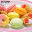 GETVOW Bút Chì Tẩy Trẻ Em Quà Tặng Macaron Donut Món Tráng Miệng Trường Đồ Dùng Văn Phòng Hoạt Hình Dễ Thương Chỉnh Dụng Cụ