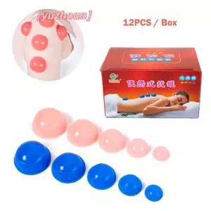 12 Cái Bình Massage Silicon Bộ Cốc Trị Liệu Trung Quốc Máy Mát Xa Toàn Thân Chống Chân Không Lon