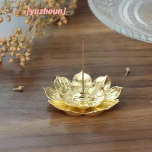Lư Hương Vàng Đựng Sti Phật Giáo Đường Sen Tấm Đế Đền Thờ