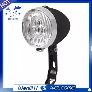 3 LED Retro Xe Đạp Đèn Pha Đèn Pin 3 Chế Độ Đèn Trước Vintage MTB Đi Xe Đạp Phụ Kiện