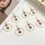 HFSHY Tối Giản Mạ Vàng Vòng Dangle Bông Tai Men Ong Quyến Rũ Hạt Đỏ Giọng Cho Nữ Hàng Ngày Mặc VN