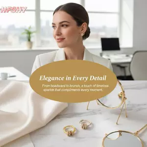 HFSHY Bạc Sáng Bóng Vòng Tròn Nhỏ Bông Tai Kim Cương Giả Hai Kiểu Mặc Trang Sức Dainty Cho Nữ Lễ Tốt Nghiệp Quà Tặng VN