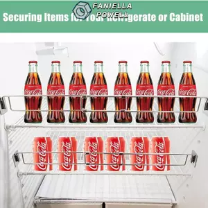 FANIELLAPOWELL Rv Thanh căng tủ lạnh, Phụ kiện cắm trại đa năng Cần tủ lạnh RV, Thanh an toàn RV có thể điều chỉnh bằng thép không gỉ bằng kính thiên văn