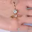 HFSHY Rốn Piercings Trang Sức Titan Xuyên Barbell Dây Xích Dài Nơ Hoa Bướm Tòn Bụng Nút Nhẫn VN