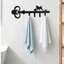 HELLOYOUNG Móc Khóa Kim Loại Màu Đen Treo Tường Chống Thấm Nước Chống Rỉ Trang Trí Nhà Tổ Chức Quà Tặng