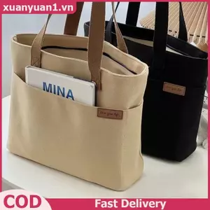 XUAN Túi Tote vải mới dành cho nữ Túi đeo vai đơn dung tích lớn Lớp học sinh Túi xách nữ Túi xách thông thường VN