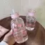 XUAN Kawaii Bình Nước Thẩm Mỹ Tumbler Cho Đá Cà Phê Nước ép Trà Nơ Dễ Thương Cốc Nhựa Có Nắp Ống Hút Chai Uống Di Động VN
