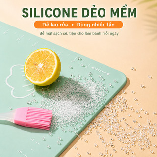 Tấm nhào bột silicone,Không Dính, không độc hại,Dễ Vệ Sinh Dùng Cho Gia Đình, Tiệm Bánh & Nhà Hàng