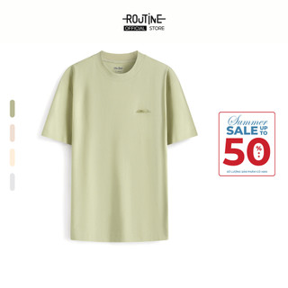 Áo Thun Vải Cotton Nhãn Trang Trí Form Regular - Routine 10S25TSS002