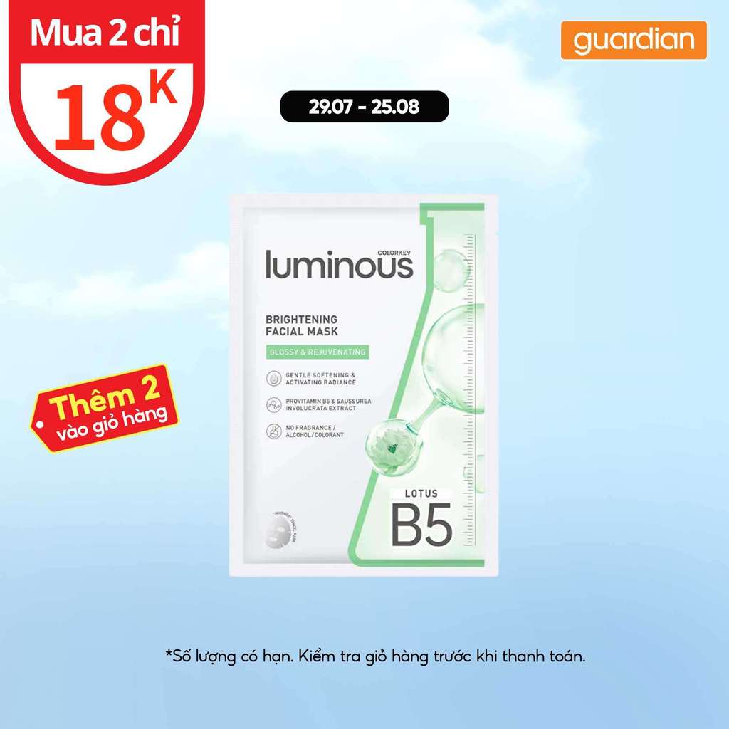Mặt Nạ Hỗ Trợ Dưỡng Sáng Da Colorkey Luminous Brightening Facial Mask 25ml