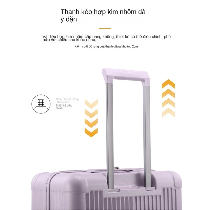Mẫu mới 2026 20 inch 1.85kg vali siêu nhẹ vali du lịch pc Valy xách tay Nữ Valy du lịch đẹp thời trang Vali mật khẩu – 7