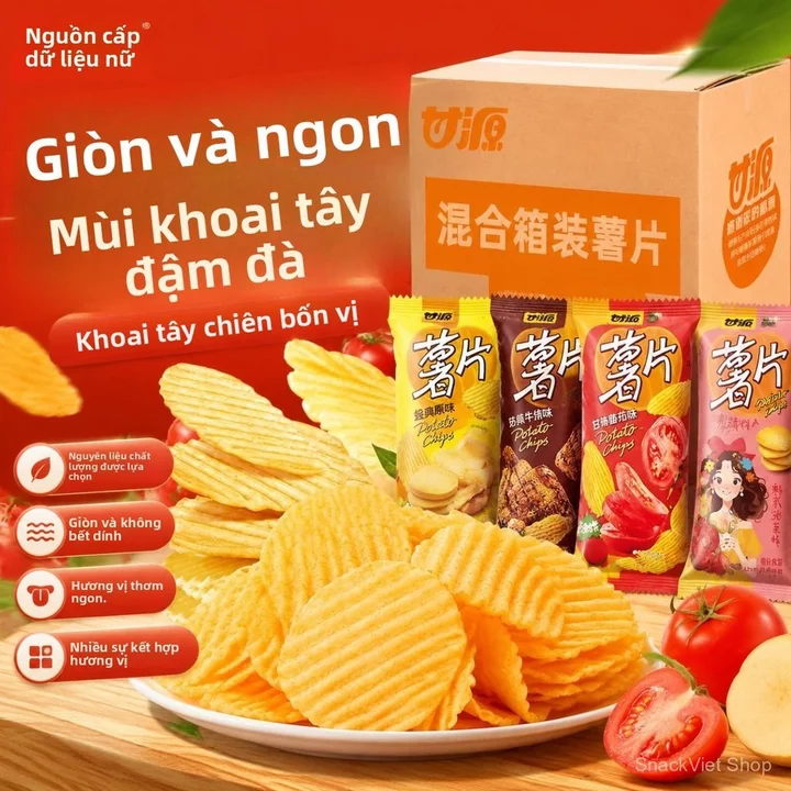 Đồ ăn vặt Khoai tây chiên30Những gói nhỏ đồ ăn vặt không chiên để xem phim thả ga, đồ ăn vặt văn phòng, món ăn vặt thỏa