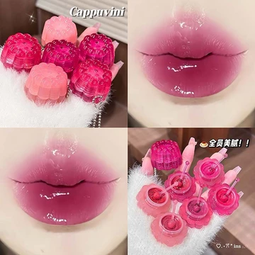 Son Môi Mứt Pudding Gương Lip Jelly Lip Glaze Màu Khỏa Thân Tự Nhiên Đu Đủ Đá Nâu Đào Hồng Trắng Son Bóng