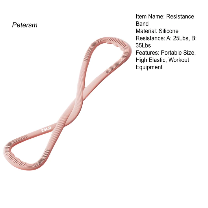 Bài tập chân PP Dây kháng lực Mở rộng ngực Dây kháng lực Silicone Chống trượt Hình 8 Dây kháng lực 25 / 35lbs – Dây đeo tập luyện sức mạnh đàn hồi dàn – 3