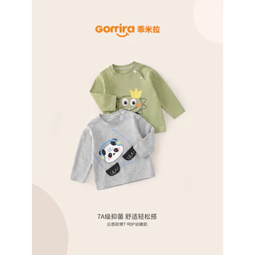 Áo thun dài tay cho bé Áo mùa thu Cotton nguyên chất Quần áo bé trai bé gái Quần áo trẻ em mặc ngoài Quần áo hợp thời trang Trẻ mới biết đi Quần áo trẻ em t