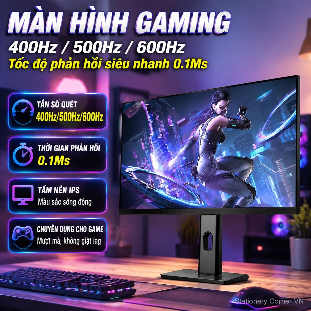 Màn hình gaming 24.5 inch 240Hz 500Hz 600Hz 0.1ms độ phân gi
