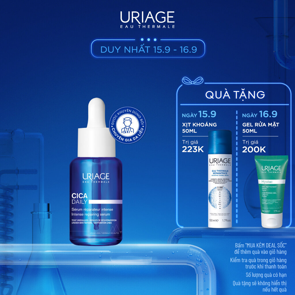Serum làm dịu, làm lành và phục hồi da tổn thương hằng ngày URIAGE CICA DAILY SERUM 30ml