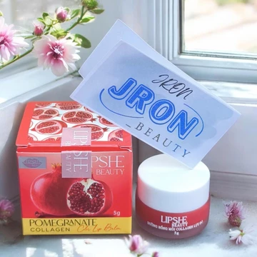 [Hàng Cty] Son Sáp Dưỡng Hồng Môi Lựu Đỏ Collagen LIPSHE Beauty 5g Dạng Hũ Dưỡng Ẩm Môi Giúp Môi Mềm Mượt - Jron Beauty