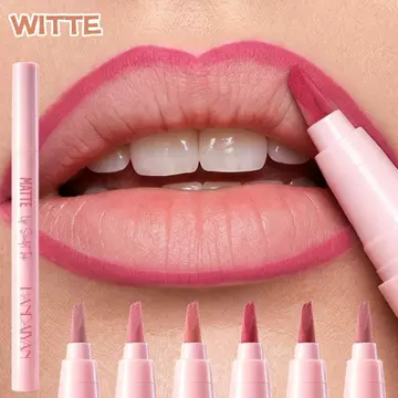 Bút lót môi WITTE, Bút kẻ môi mờ cốc chống dính 6 màu, Bút chì đường viền môi chống nhòe lâu trôi chống thấm nước dành cho nữ