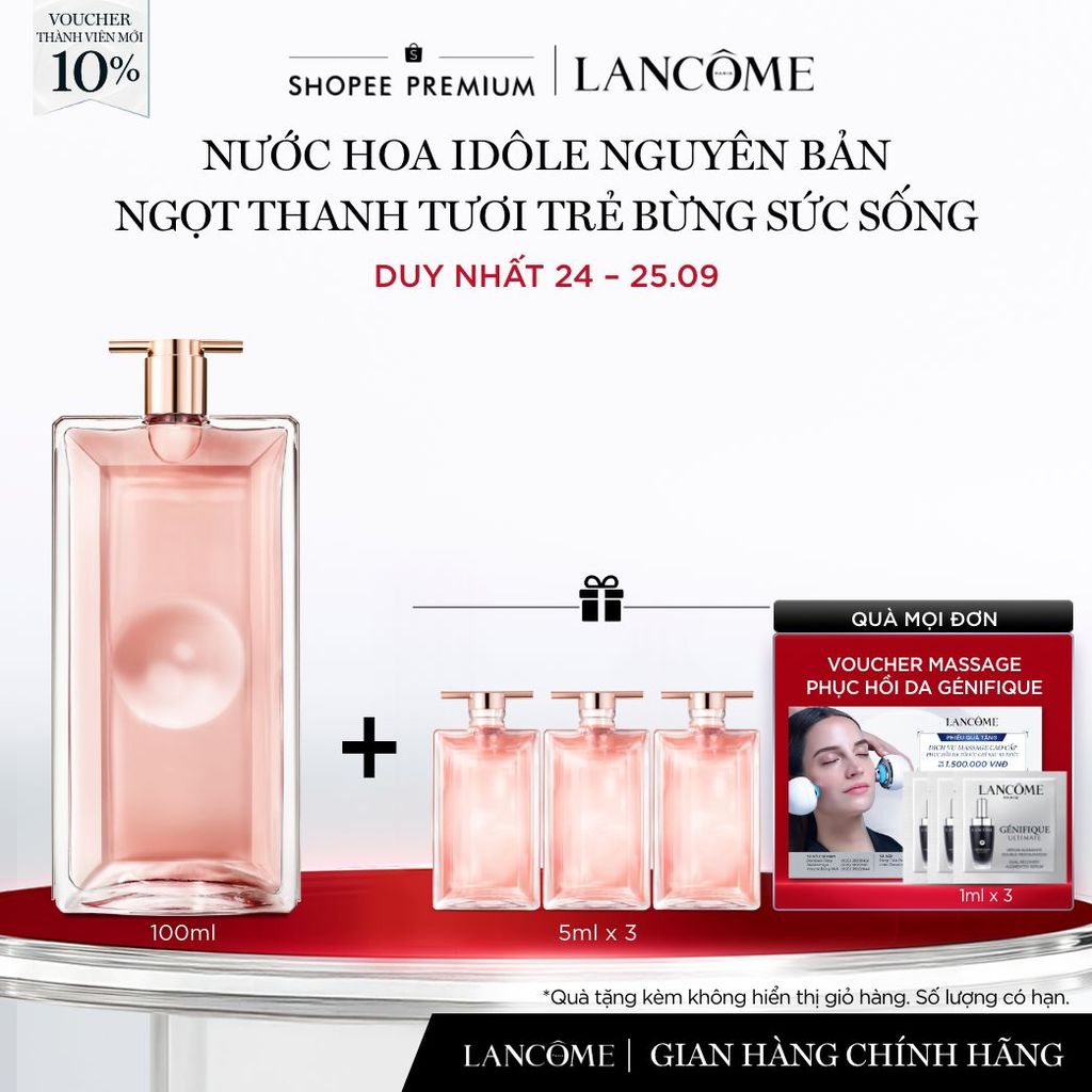 Nước Hoa Lancome Idôle Nguyên Bản 100ml Ngọt Thanh Tươi Trẻ, Bừng Sức Sống