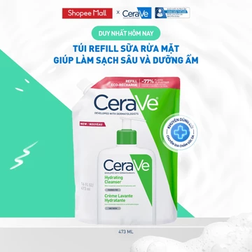 Túi refill sữa rửa mặt giúp làm sạch sâu và dưỡng ẩm Cerave Hydrating Cleanser 473ML