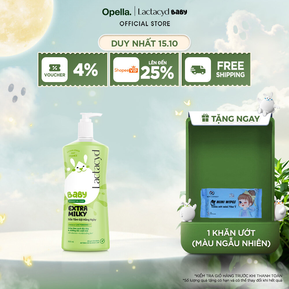 Sữa Tắm Gội Trẻ Em Lactacyd Baby Extra Milky Làm Sạch Dịu Nhẹ và Dưỡng Ẩm Vượt Trội Size Jumbo 800ml